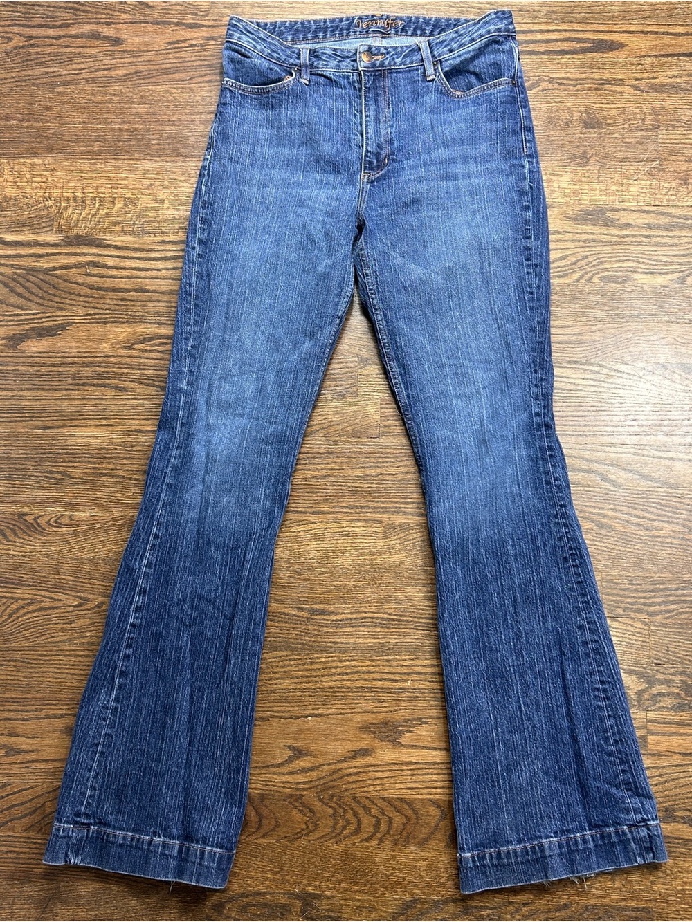 Kimes Ranch  Jennifer Jeans Women 12 / 36 Blue Med Wash Denim Western Distressed